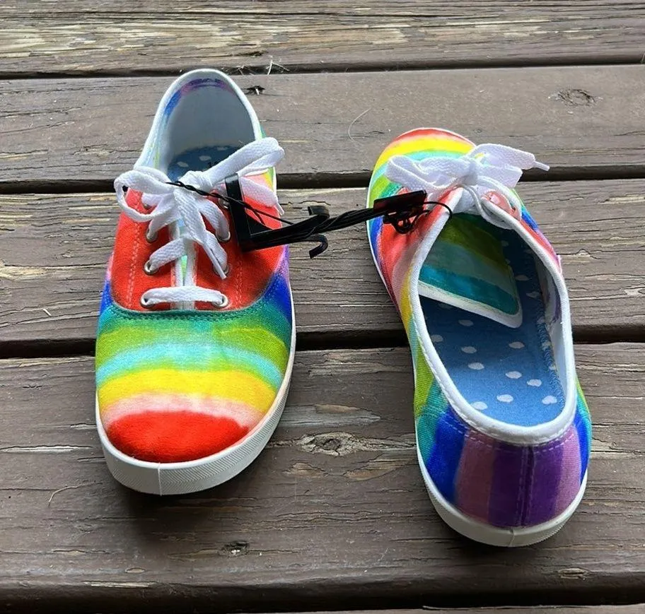NWT Handmade One of A Kind Sharpie Rainbow Sneakers Size Women’s 11 - Image 6
