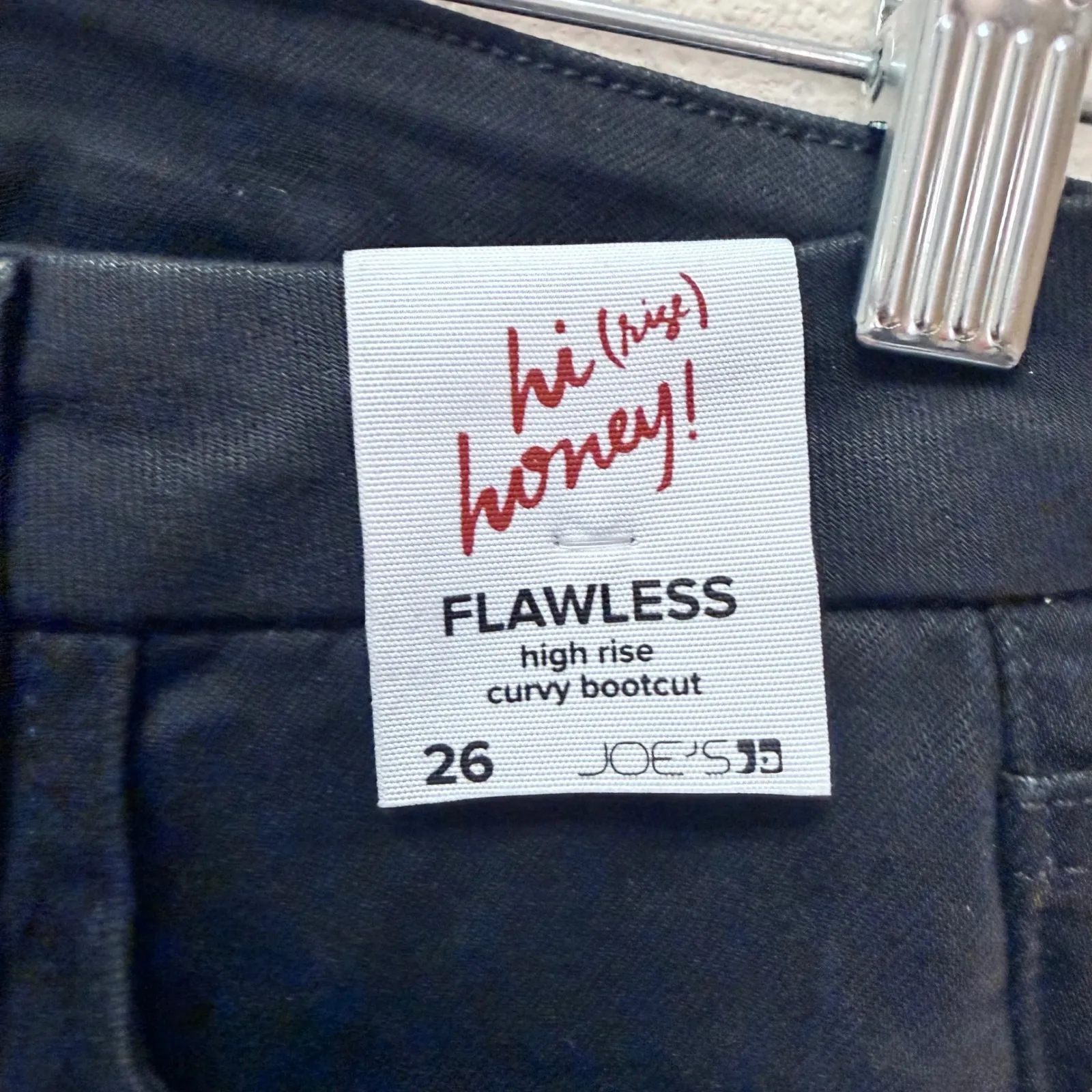 Joes Jeans The Hi Honey High Rise Bootcut Black Jeans Womens Size 26x34" - Image 10