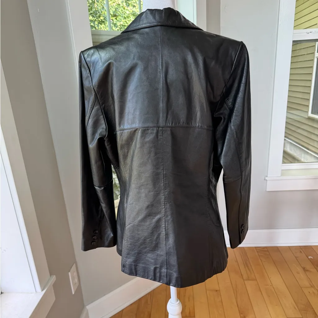 Vintage Pelle Studio Wilson’s Leather Black Leather Jacket Size Medium - Image 9
