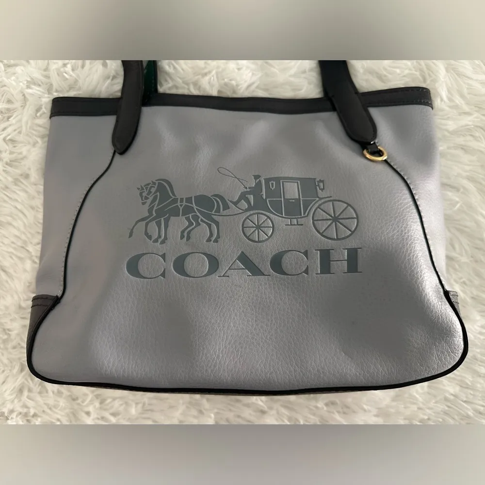 Coach Tote 27 Colorblock with Horse and Carriage Handbag Bag Twilight Multi 5775 - Image 2