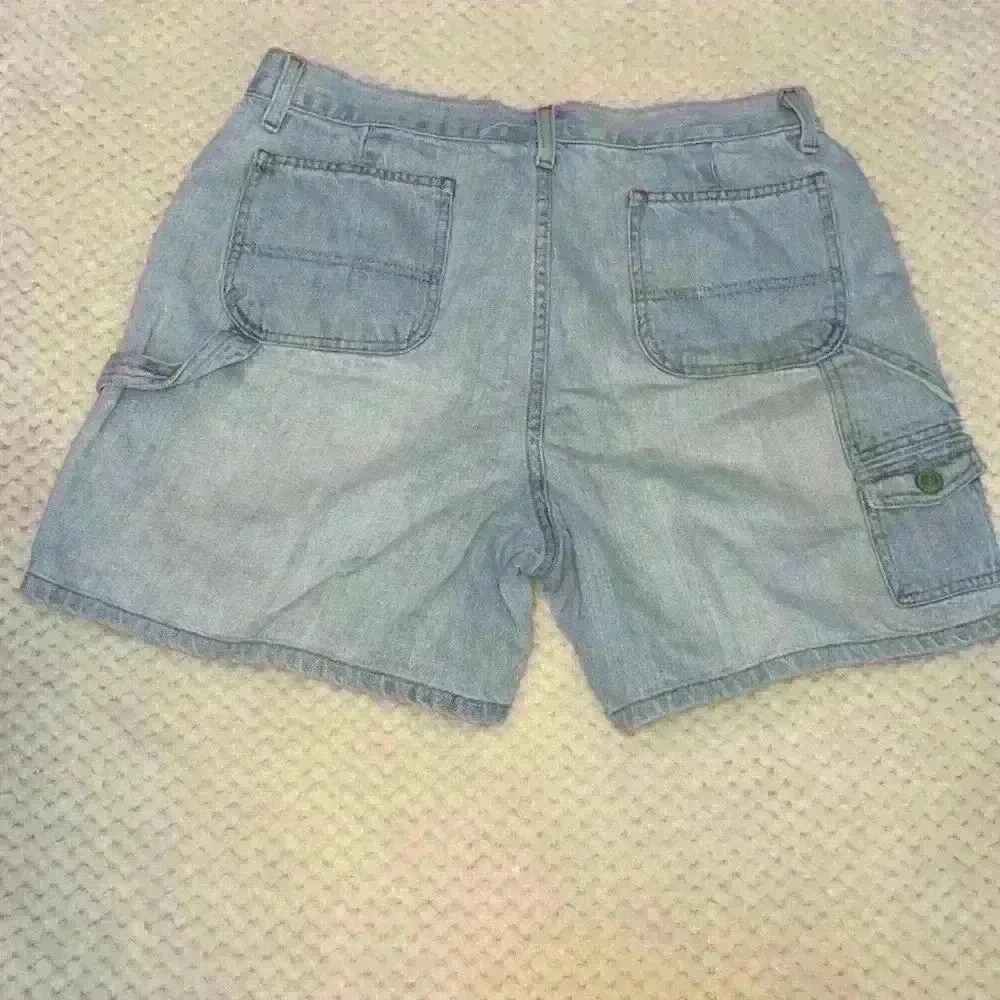 Vintage Mountain Lake denim short sz 12 mom short modest cargo midlength - Image 6