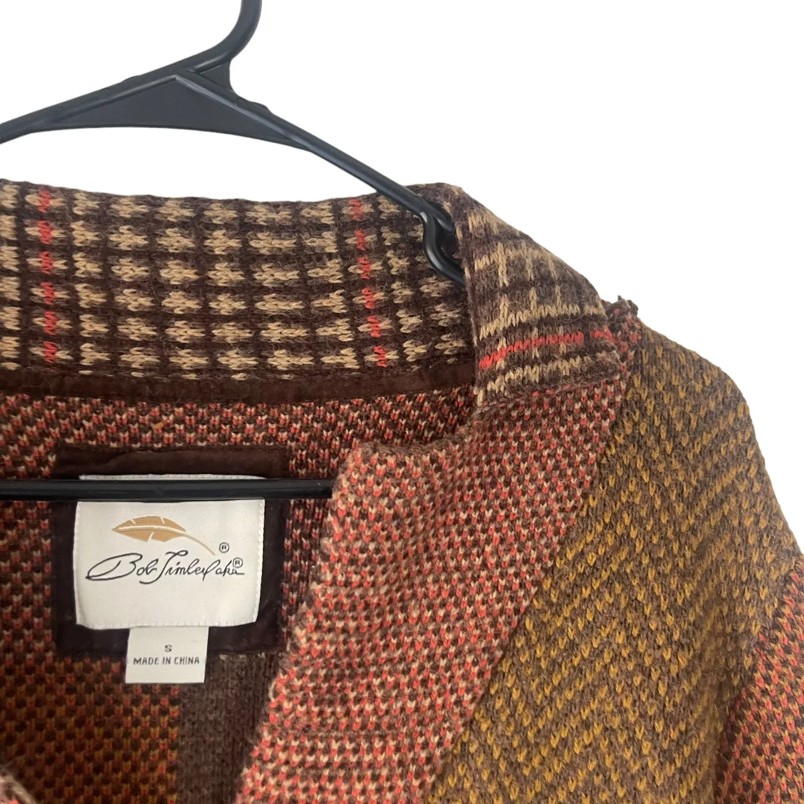 Bob Timberlake Women's Size‎ Small Academia Houndstooth Button Up Sweater - Image 4