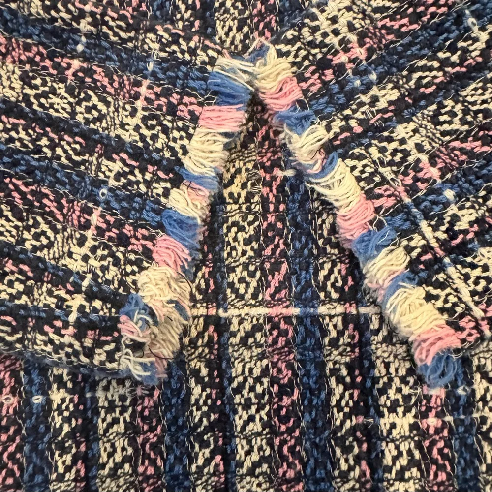 IRO Frankie Blue, Pink, Black & Cream Tweed Blazer Jacket US XS - Image 6