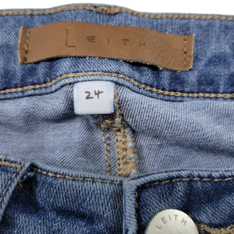Leith Jeans Size 24 24"x28.5" Women's Leith High Rise Skinny Jeans Stretch Blue Denim Pants  - Image 6