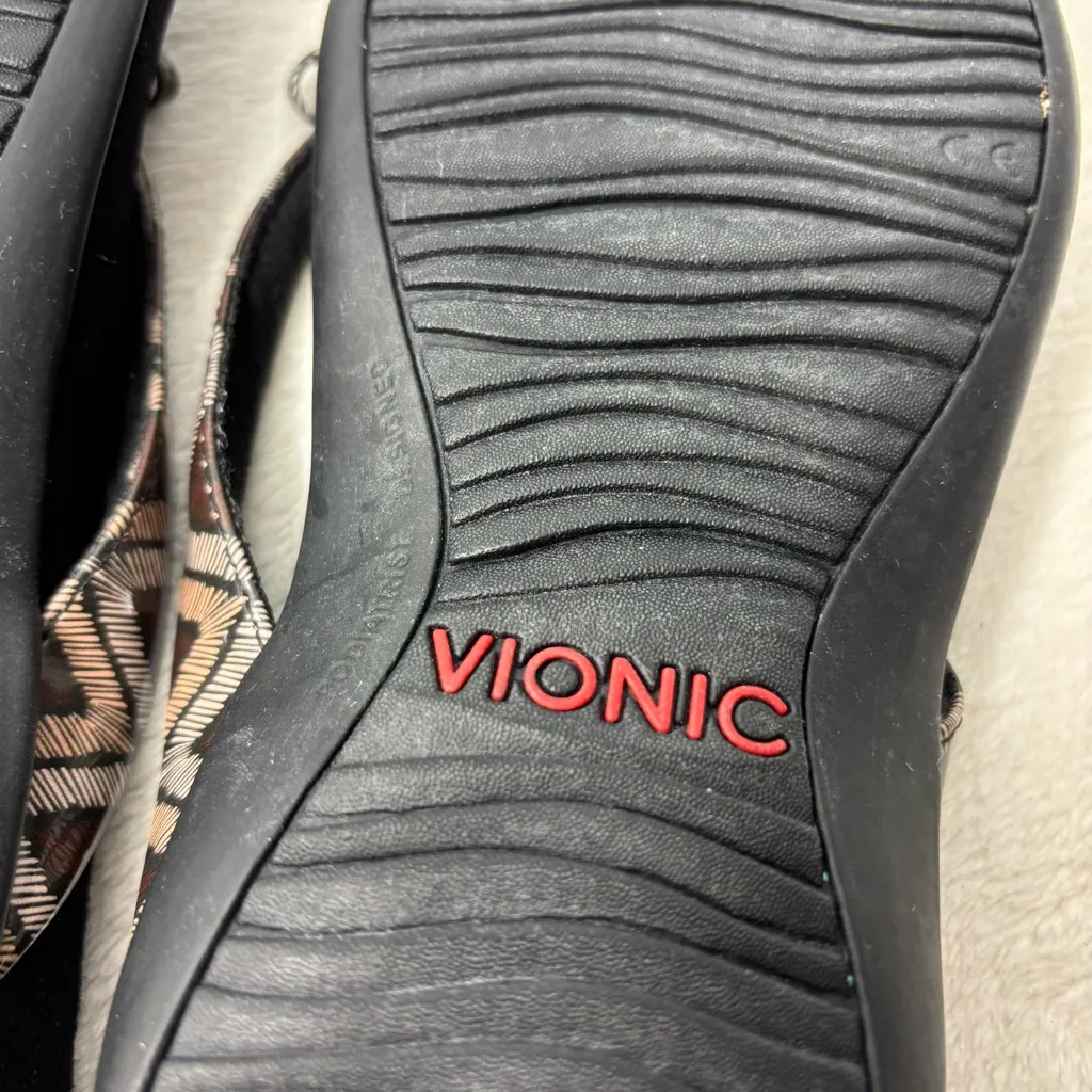 VIONIC Bella Chevron Bow Thong Sandals Flip Flop Women Size 6 - Image 8