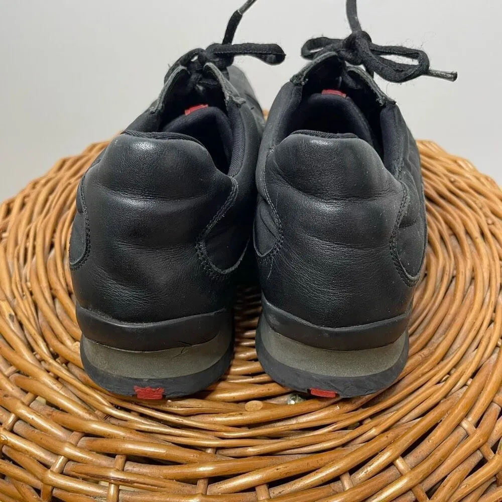 Prada Shoes‎ Black Metal Sneakers Suede Leather Rare Women's Shoes Size 7 Us 37 - Image 2