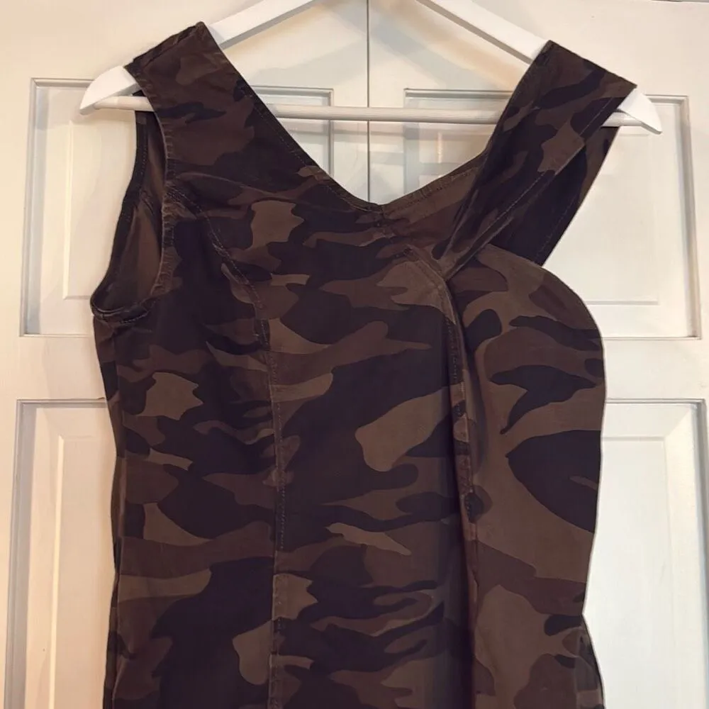New York & Company Camo off shoulder knee slit dress M Green Size M - Image 5