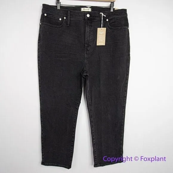 NEW Madewell Classic‎ Straight Jeans in Lunar Wash, 35 - Image 3