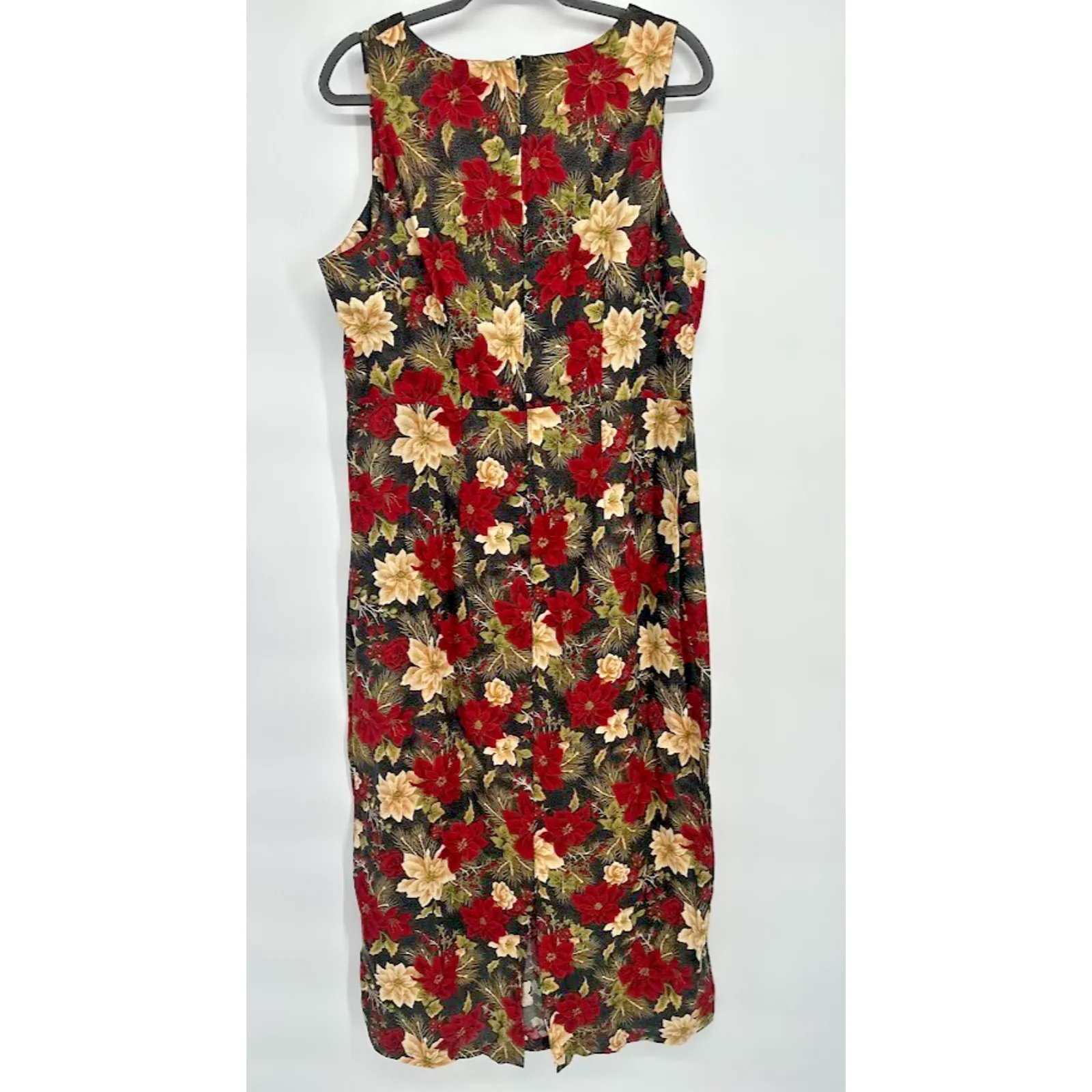 Vintage Hilo Hattie Maxi Dress Women 20 Black Hawaiian Floral Aloha Tropical USA Size undefined - Image 4
