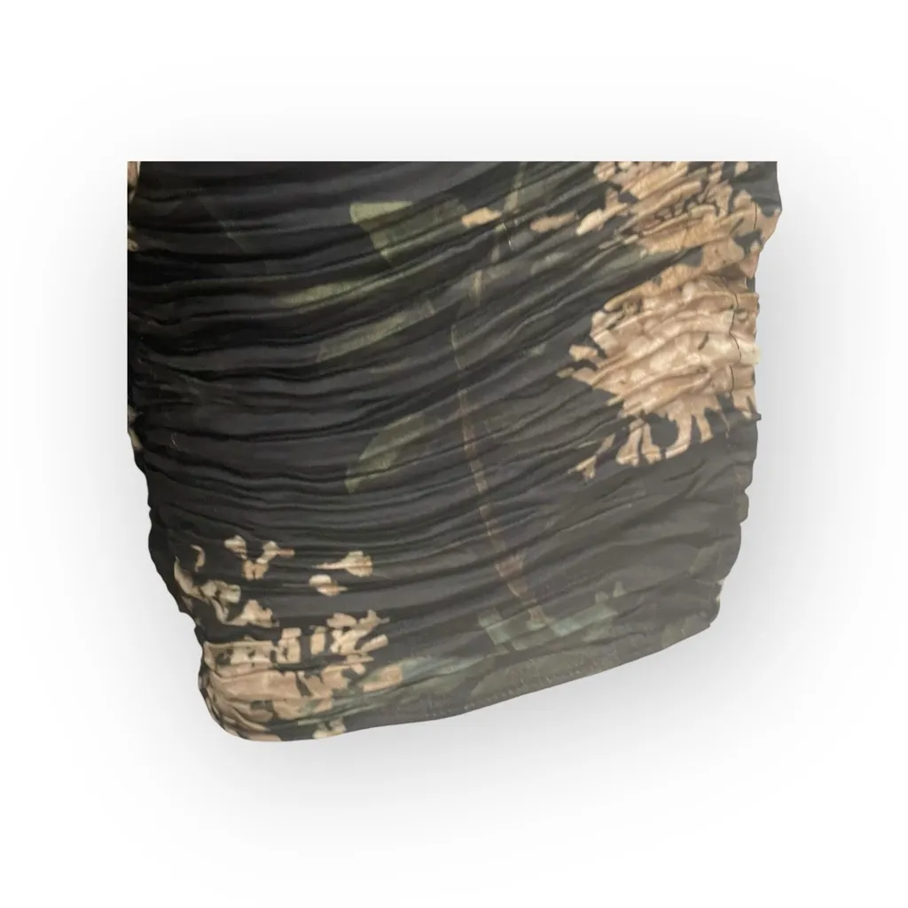 Vince ❀ Lilac Floral Micro Pleated Midi Dress ❀ Coastal Blue Floral Print ❀ Sml - Image 6