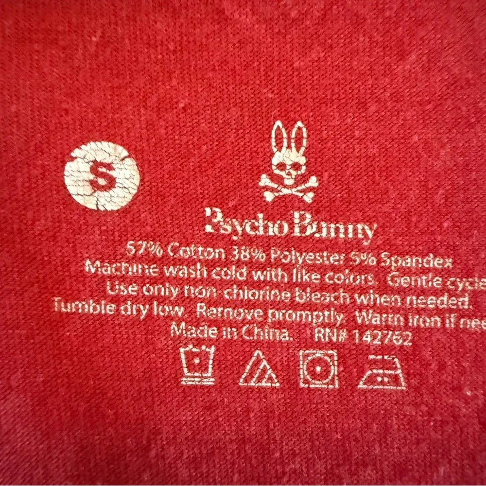 Psycho Bunny Size Small Red Pajama Pants Logo Waistband Super Comfy Soft - Image 8