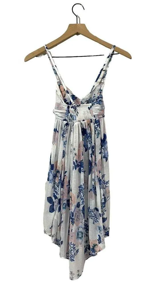 Free People Mirage Floral Printed Babydoll Minidress - White Multi - XS - Image 8