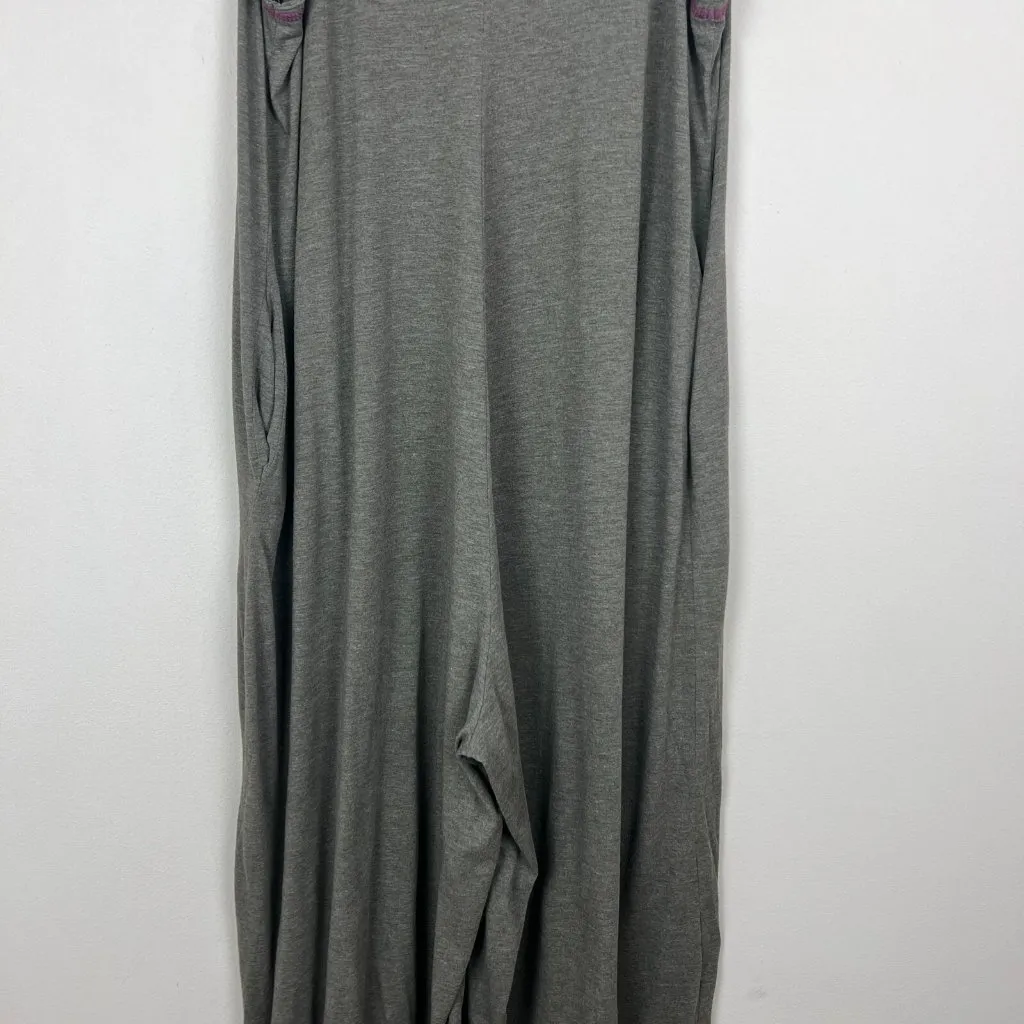 Natural Life jumpsuit Womens One Size Gray Green Wide Leg V-neck Pockets Comfy‎ - Image 7