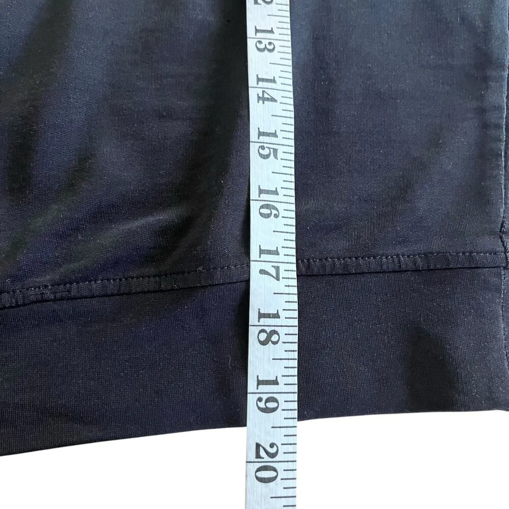 Love Moschino Black Ruffled Heart Logo 3/4 Sleeve Crewneck Crop Top Size 8 - Image 7