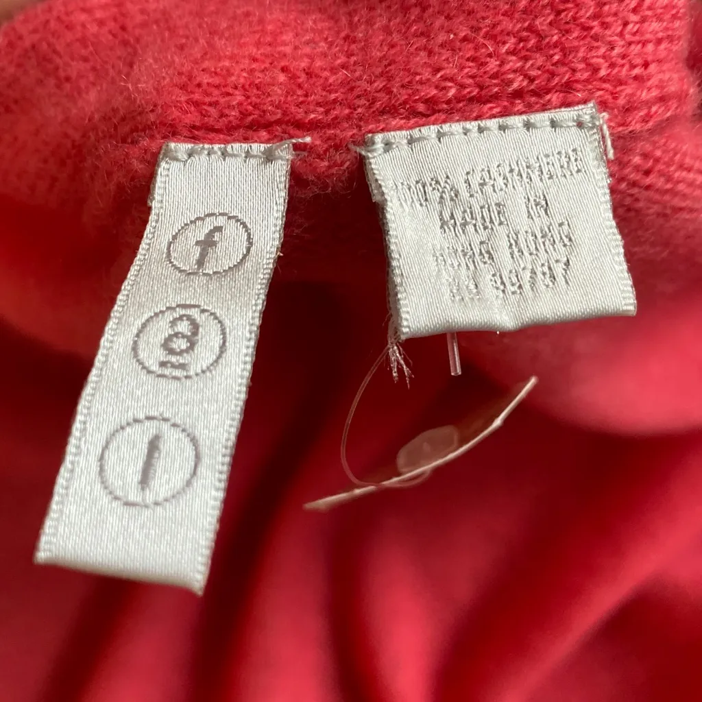 VTG Deadstock FAI Open Cardigan Lightweight 100% Cashmere Bergdorf Goodman Pink Size M - Image 4