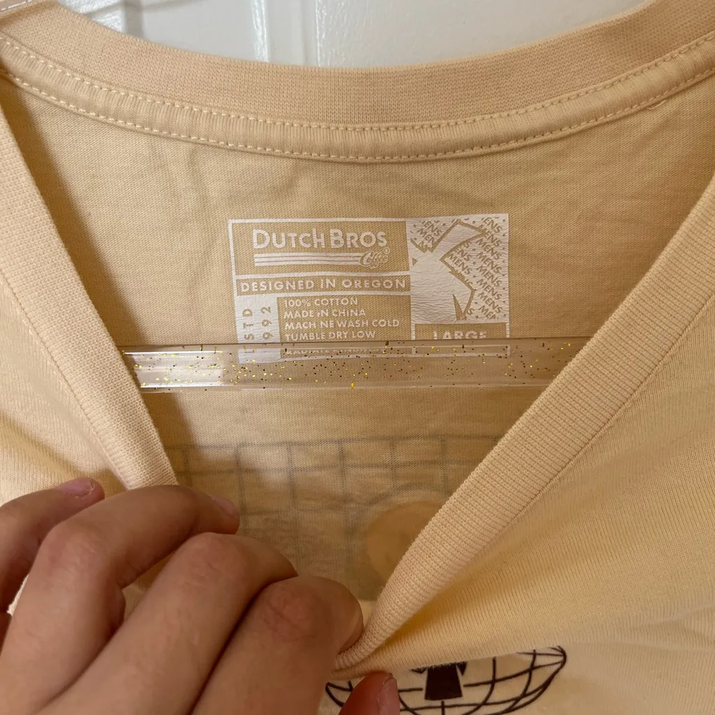 Unisex Dutch bros Long sleeve size large Brown - Image 3