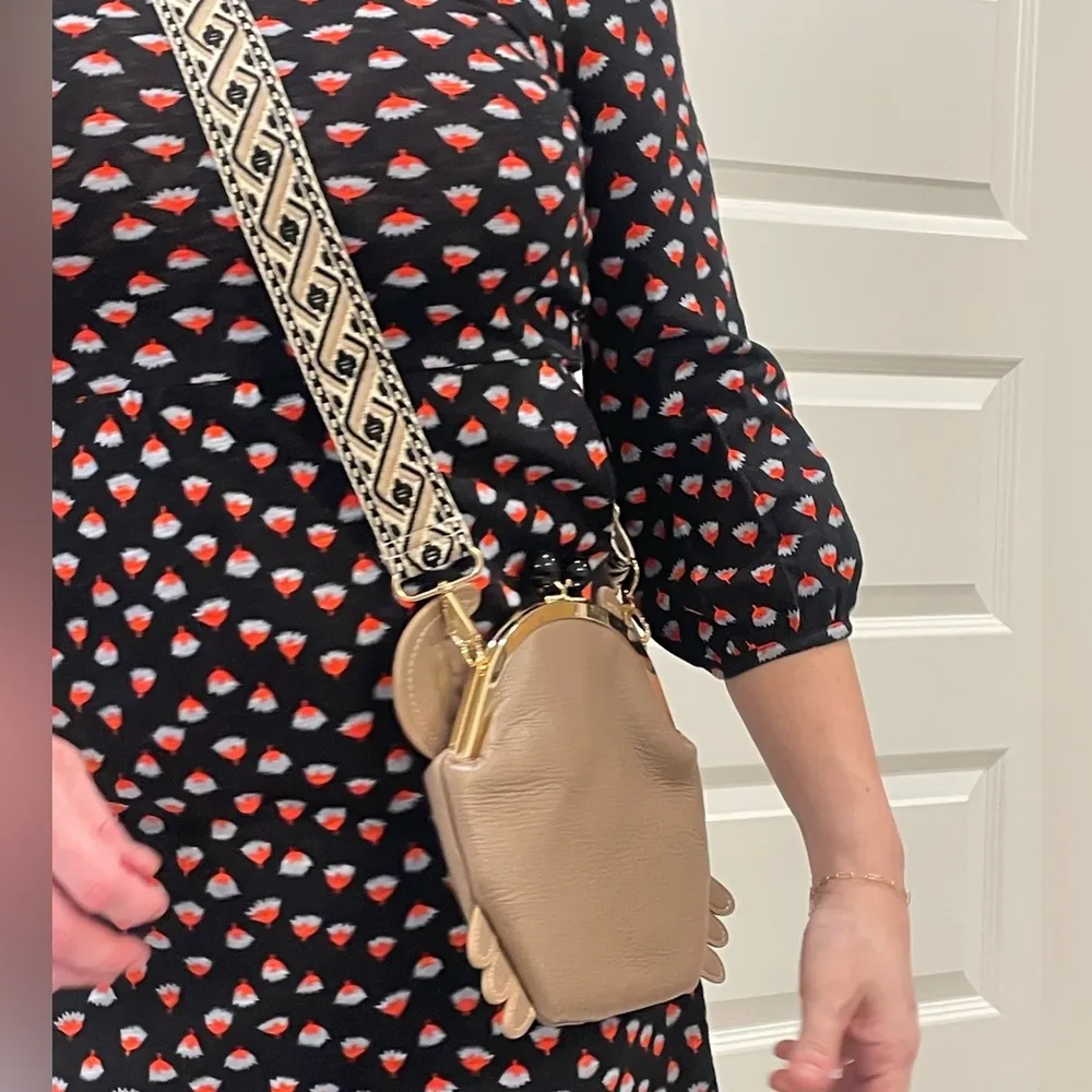 Y2K Crab Crossbody Purse Novelty Coastal Beachcore Summer Bag Coconut Girl Tan - Image 9