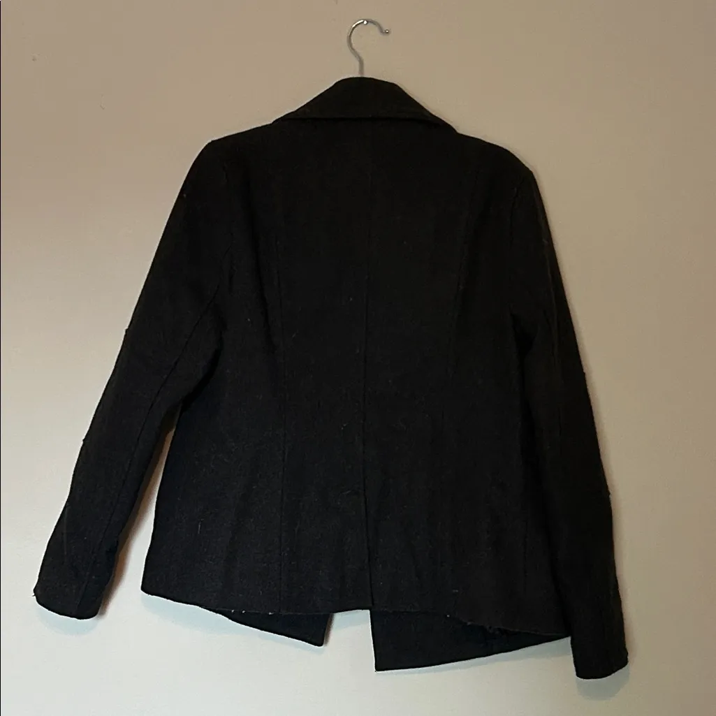 American Eagle Outfitters Black Pea Coat - Image 3