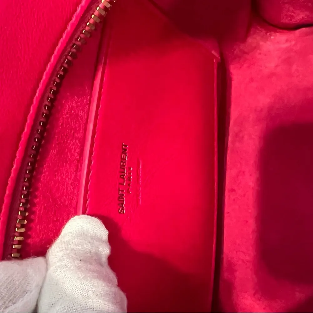 Saint Laurent Pink Satchel Bag with Gold Hardware - Image 7