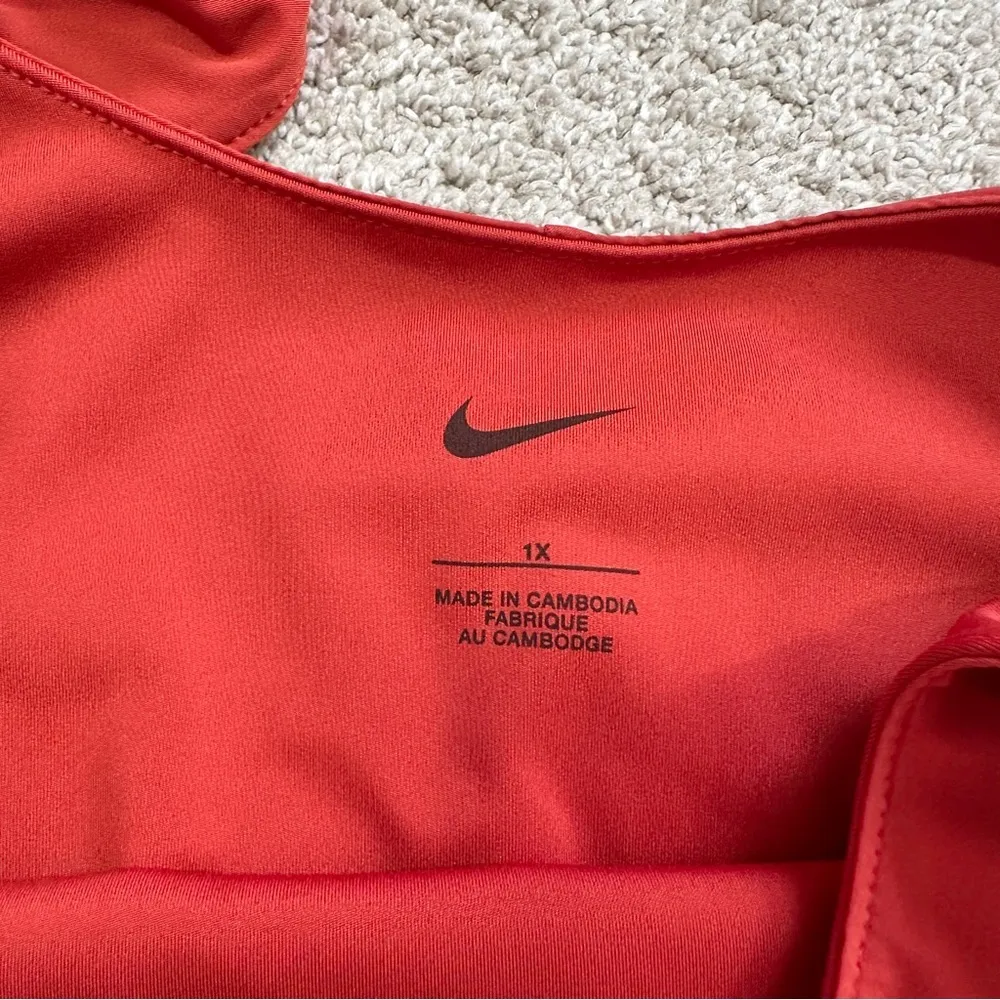 Nike Womens Bliss Luxe Training Dress Sleeveless Built in Short Tennis Orange 1X - Image 12