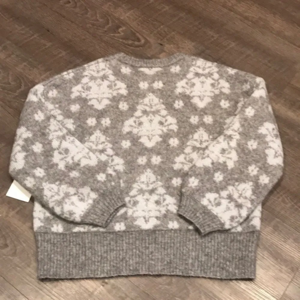 Lewit crewneck Fleur de lis Sweater Gray Size XL - Image 5