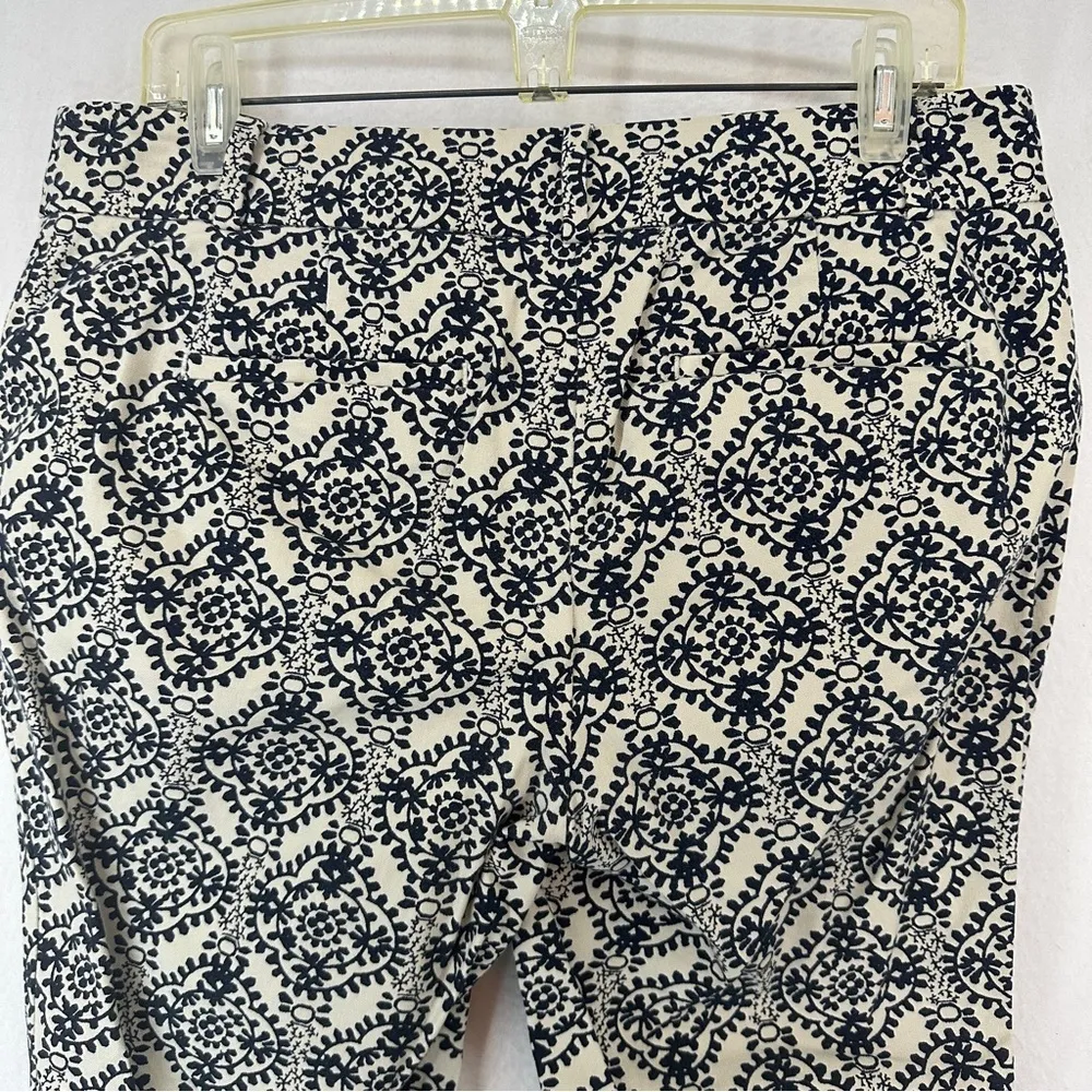 Ann Taylor Loft Riviera Marisa Pants Size 8P Black White Floral - Image 12