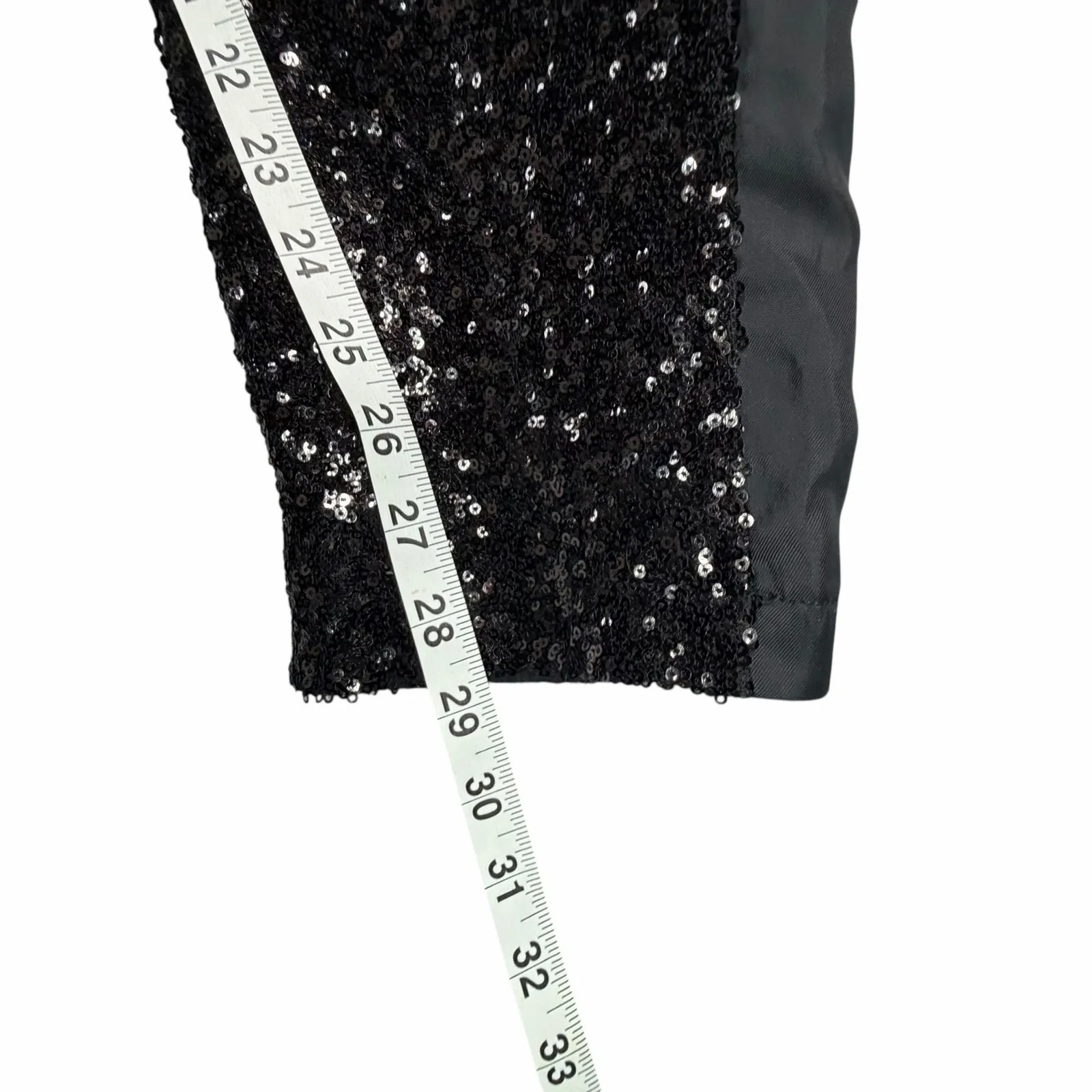 Victorias Secret Sport Pants Womens L Black Sequined Sparkly Glitter Dark Glam - Image 10