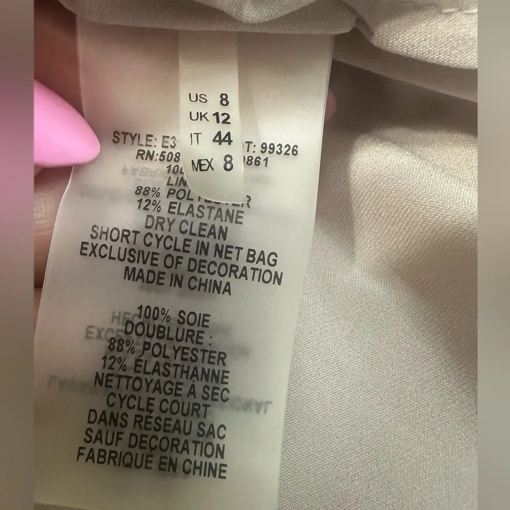 Elie Tahari NWT- $498  100% Silk Demetria Sleeveless Chain-Trim Silk Dress 8 - Image 8