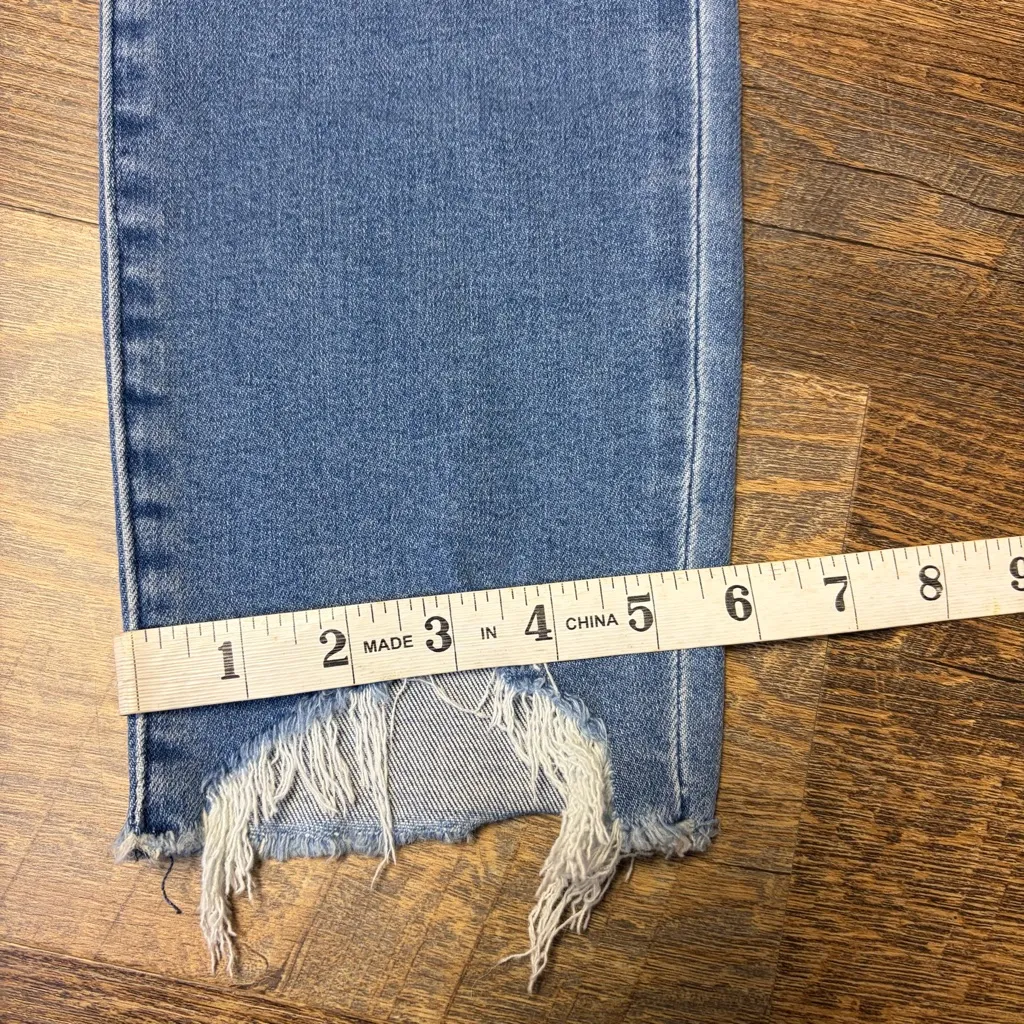 Abercrombie & Fitch The Super Skinny Ankle High Rise Jeans Size 31/12L Distress - Image 5