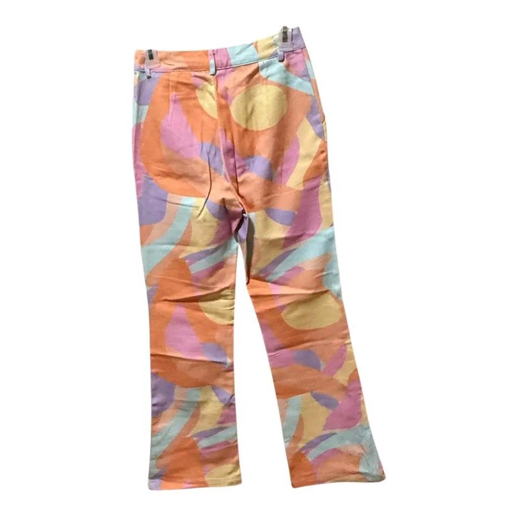 Peppermayo Pastel Abstract Pants 70s Y2K Flare Leg - Image 5