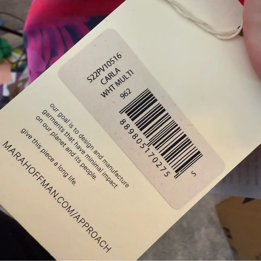 Mara Hoffman Viti Carla Knot Bikini Top White Multi Women’s Sz S - Image 7