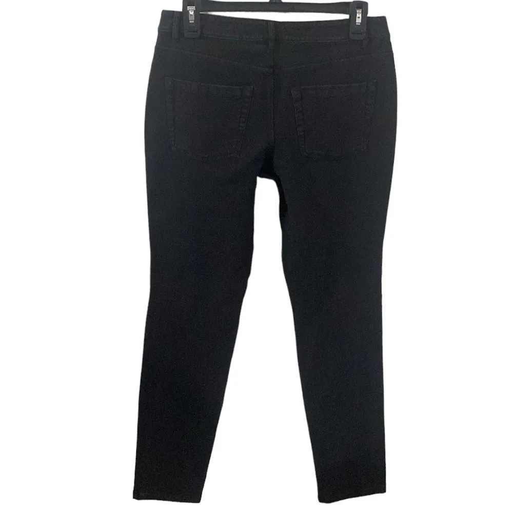 Nic + Zoe knit denim skinny pants in black denim size 8 - Image 3