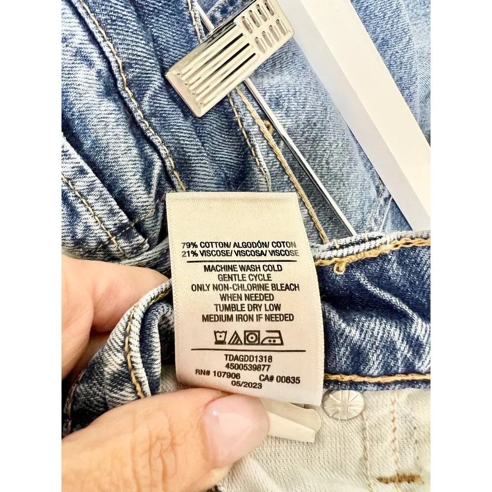 Hudson Rosie High Rise Ripped Wide Leg Jeans Golden Destructed Women's Size 27 - Image 6