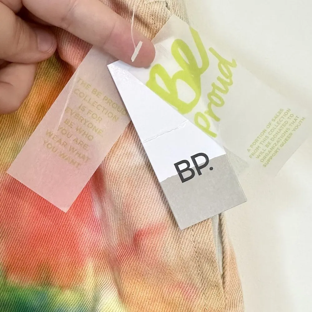 NWT bp Women's Elastic Waist Multicolor Tie Dye Cutoff Shorts - Size: XXS - Image 4