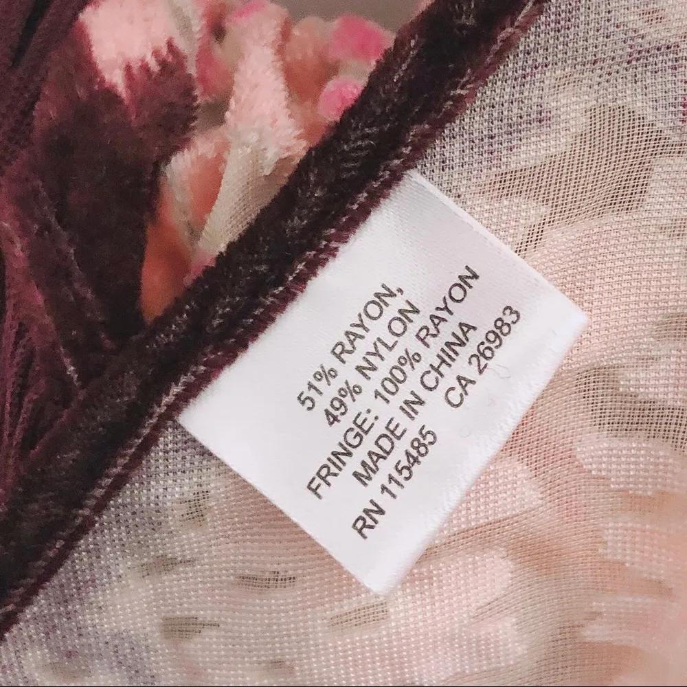 Lady Folk Printed Tie Tassel Triangle Scarf New w/o Tag - Image 4