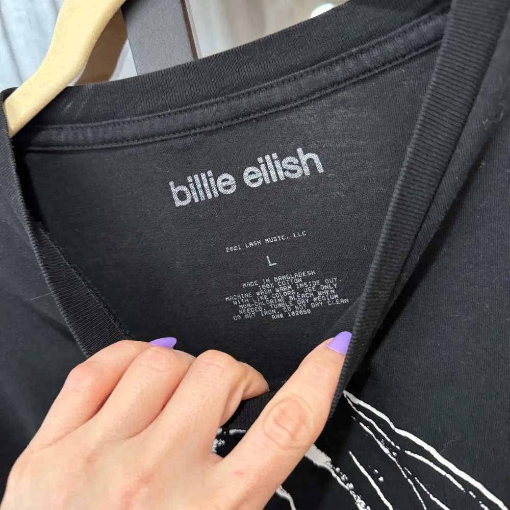 Billie Eilish Happier Than Ever 2021 concert tour merch tshirt graphic tee - Image 2