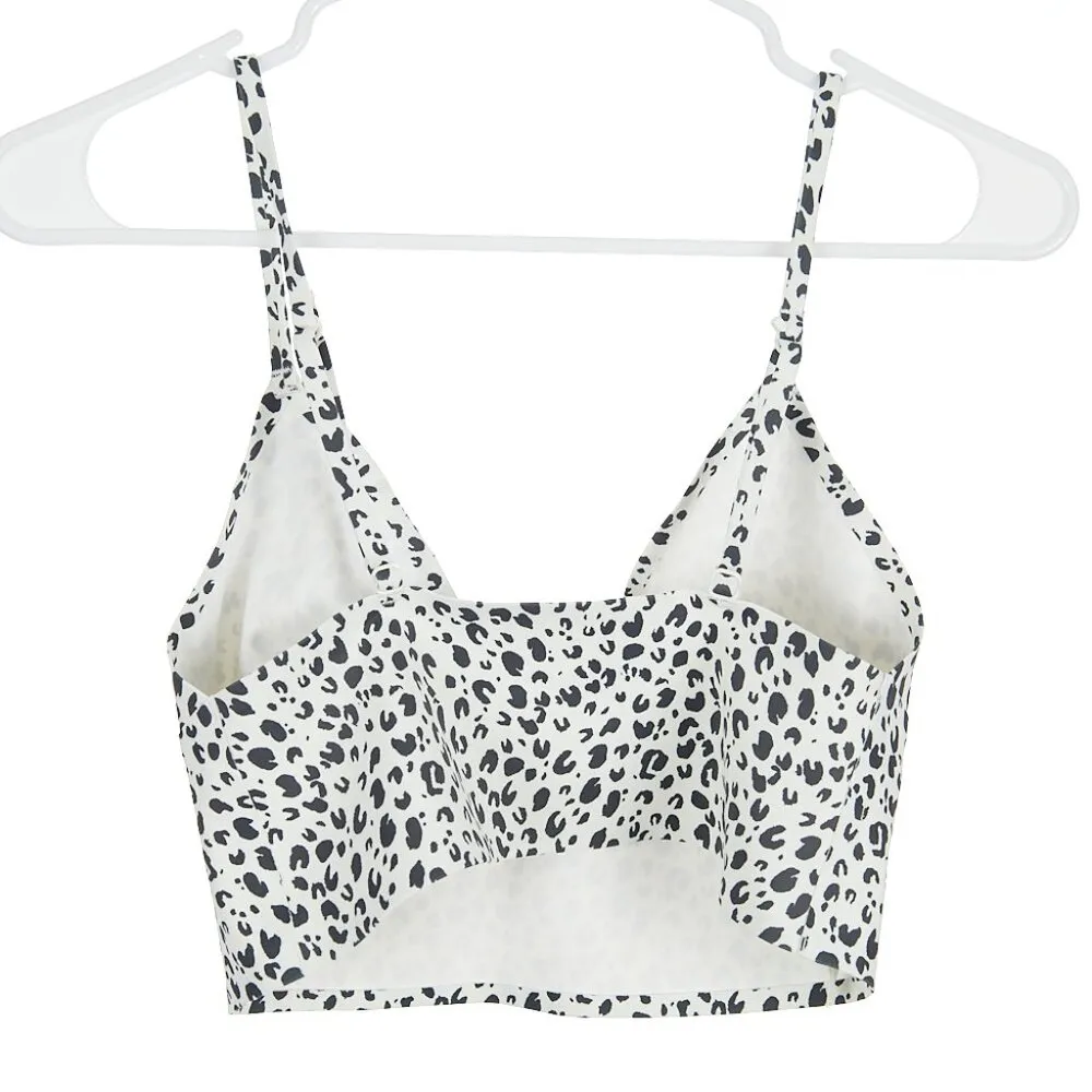 Intimately Free People Cheetah White Black Print Bralette Medium - Image 3