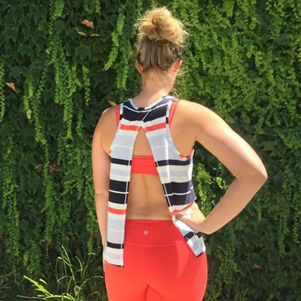 All Tied Up Tank
Beach Blanket Stripe Alarming Naval Blue - Image 3