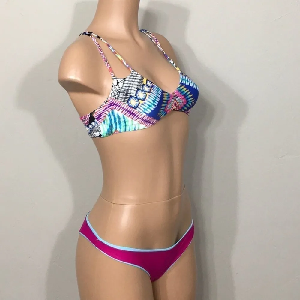 PILYQ multicolored reversible bikini set. NWT - Image 3