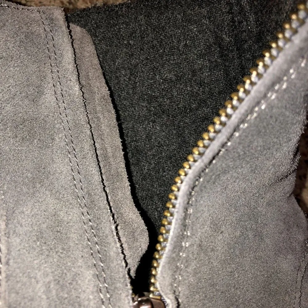 Toms Ankle Boots Womens 10 Used Gray Suede Avery 300614 - Image 14