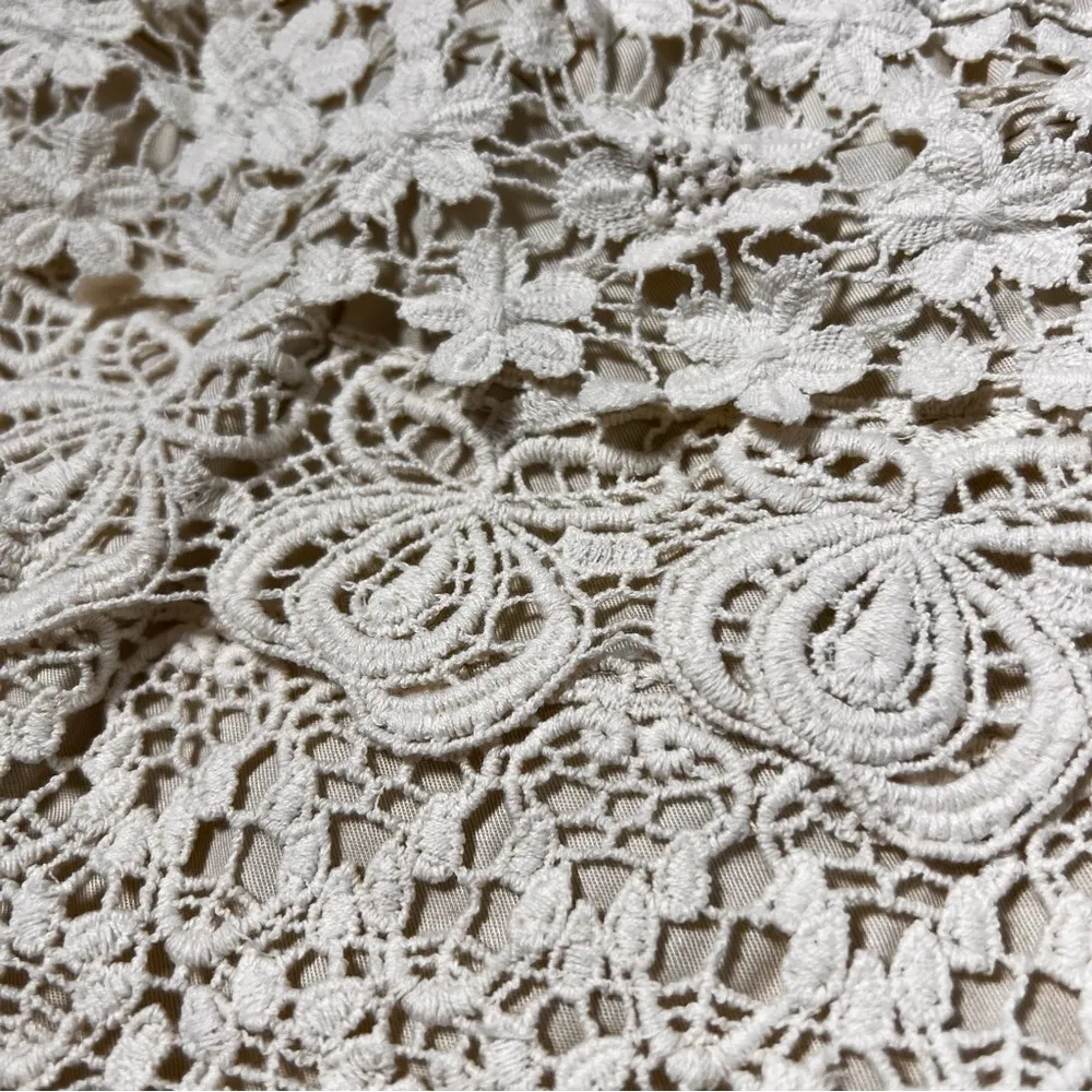 Zara Cream Lace Dressy Short Shorts - Image 6