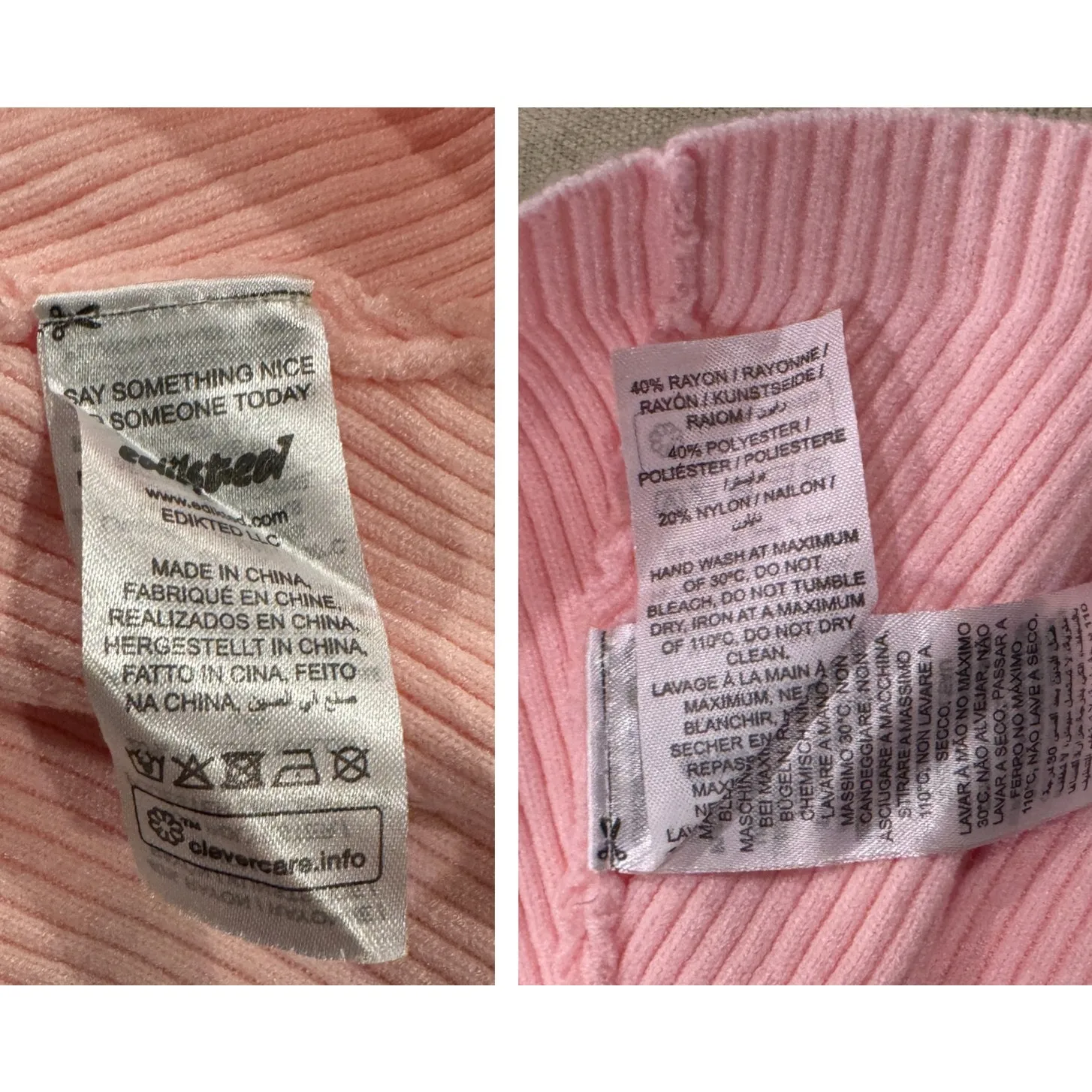 EDIKTED Bow Tie Rib Minidress Size Medium - Image 10