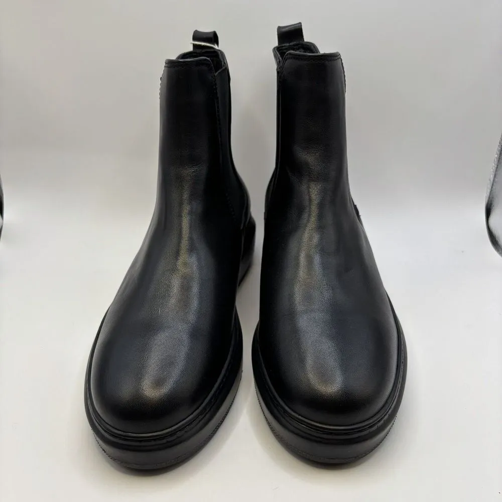 CAFENOIR Women Black Leather Ankle Boots EUR 40 UK 6.5 US 9 $270 MSRP - Image 2