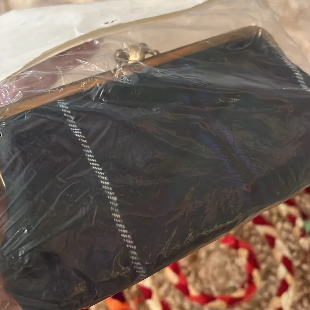 Edinburgh Woollen Mill vintage clutch purse Green - Image 5