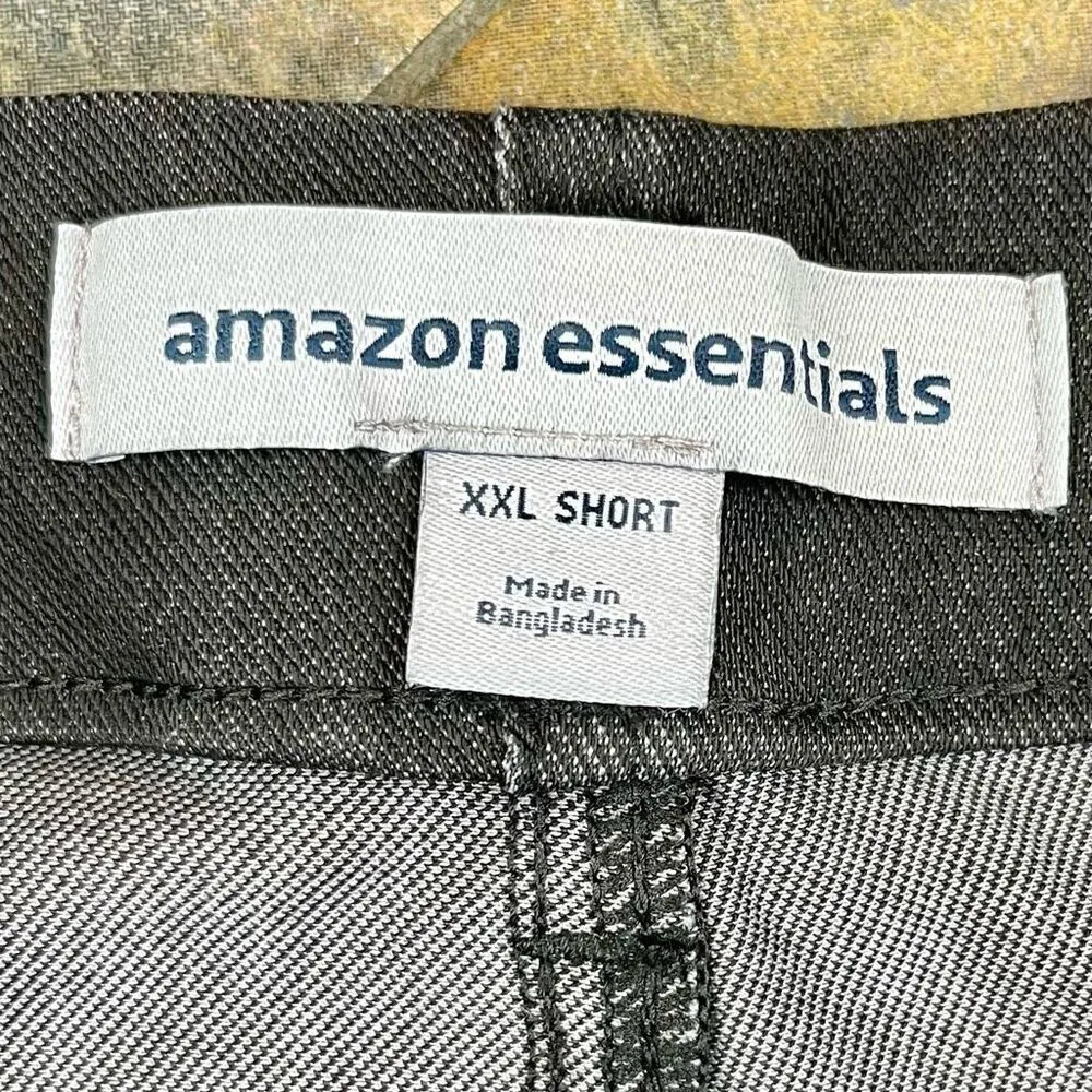 NWT Amazon Essentials Washed Grey Denim Look Pants XXL Short Gray - Image 4