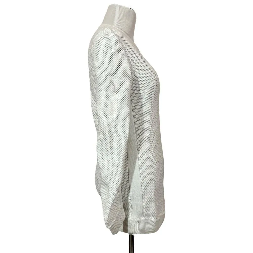 Rag & Bone/Jean Cotton Knit Crewneck Sweater - White - XS - Image 2