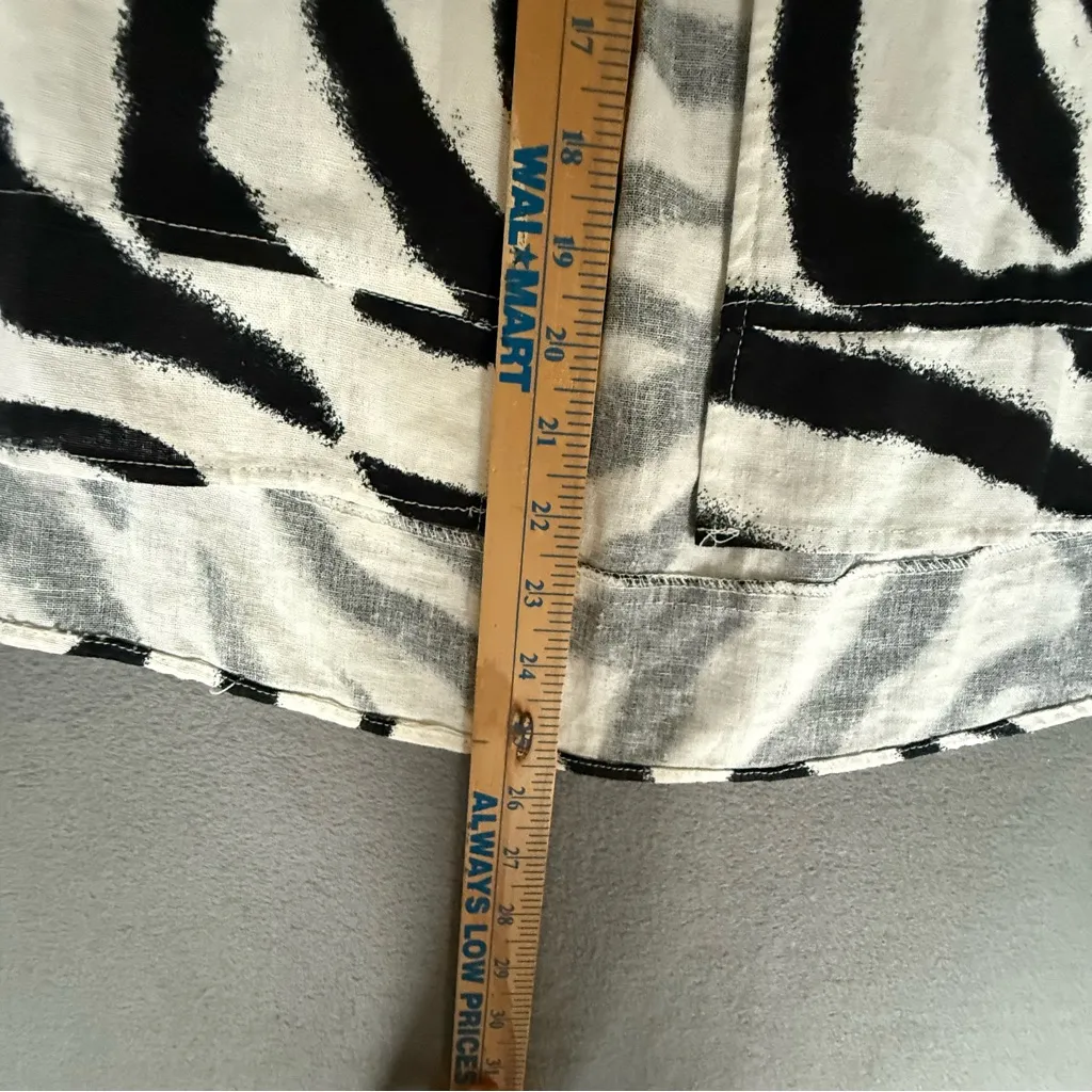 For Cynthia Black and‎ White Fun Zebra Print Blazer Swing Jacket size medium - Image 15