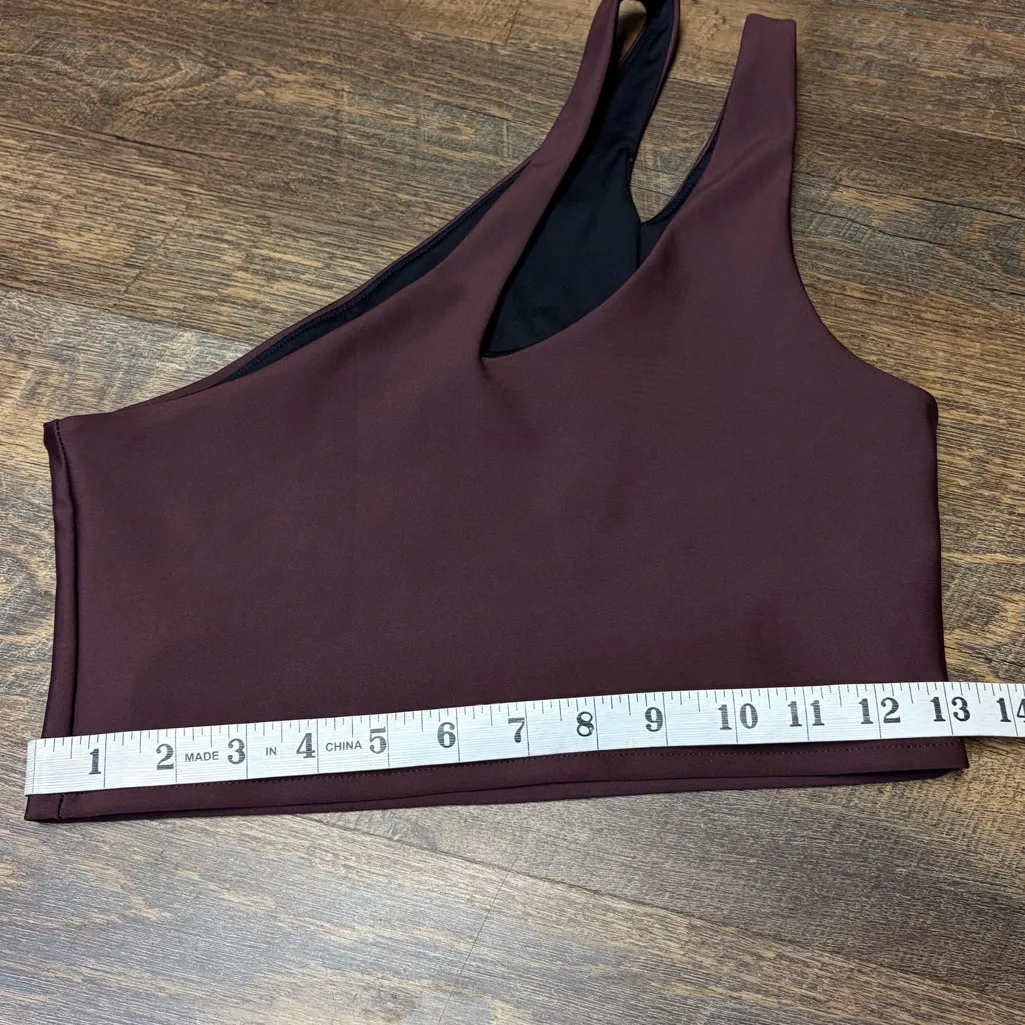 Peloton Sports Bra Show Up Side To Side Brown Womens Medium Gym Yoga Workout - Image 3