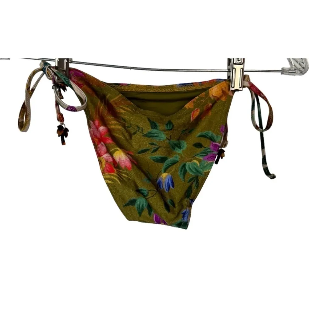 Zimmermann Tropicana Floral Side Tie Bikini Swimsuit Bottoms Size 2-4 New - Image 2