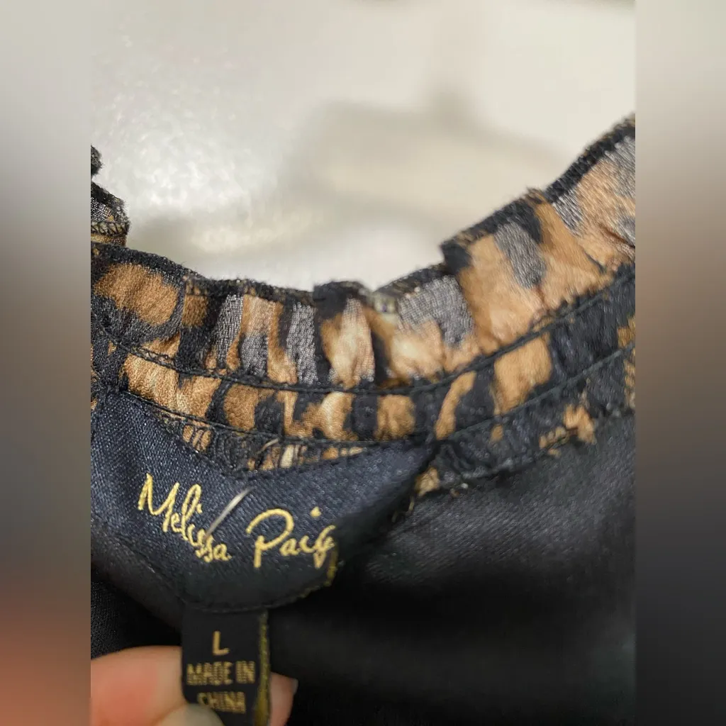 Melissa Paige Leopard Print Long Sleeve Dress - Image 2